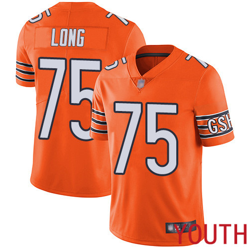 Chicago Bears Limited Orange Youth Kyle Long Alternate Jersey NFL Football 75 Vapor Untouchable